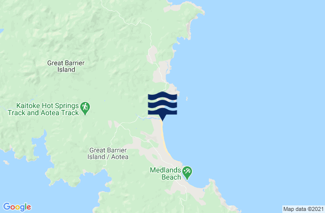 Kaitoke Beach, New Zealand tide times map
