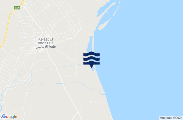 Kalaat El Andalous, Tunisia tide times map