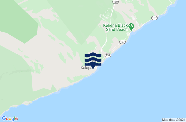 Kalapana Beach (historical), United States tide chart map