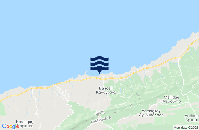 Kalograia, Cyprus tide times map
