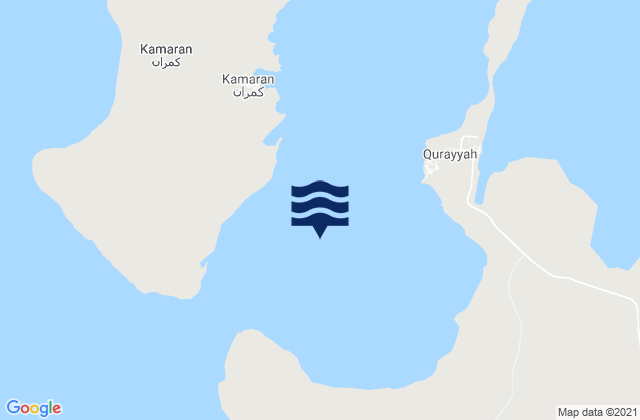 Kamaran Passage, Yemen tide times map