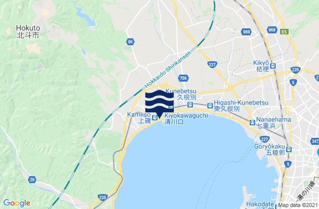 Kamiiso, Japan tide times map