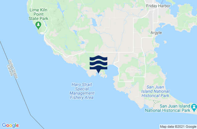 Kanaka Bay (San Juan Island), United States tide chart map