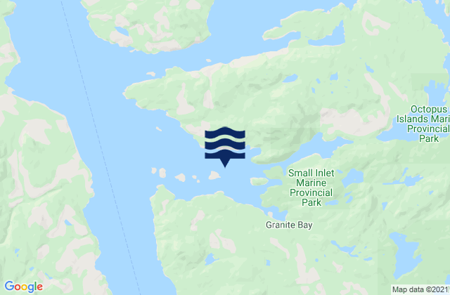 Kanish Bay, Canada tide times map