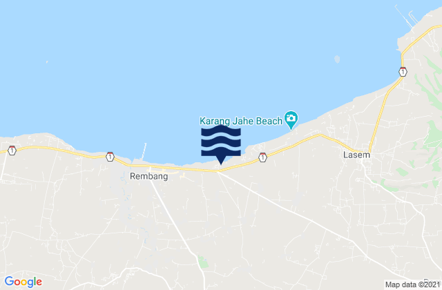 Karangori Kidul, Indonesia tide times map