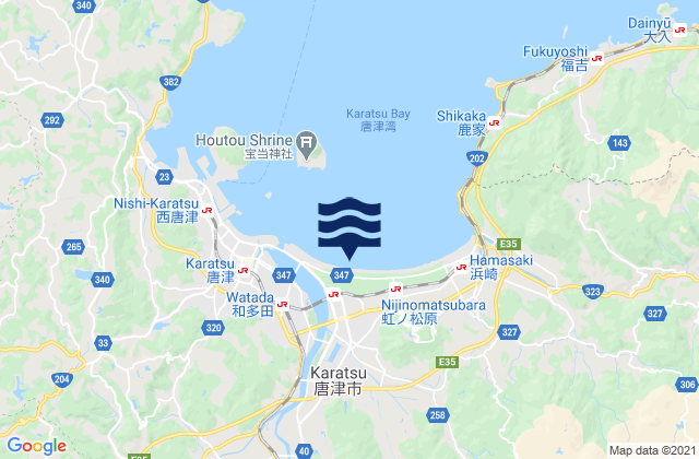 Karatsu Shi, Japan tide times map