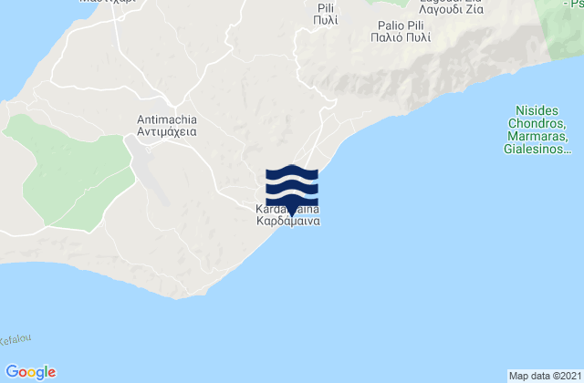 Kardamaina, Greece tide times map