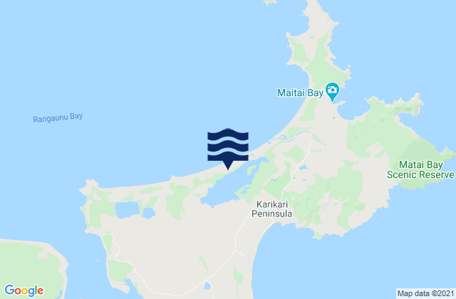 Karikari Peninsula, New Zealand tide times map