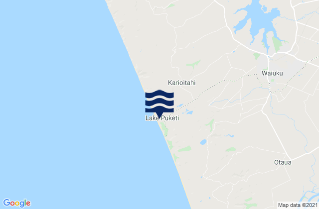 Karioitahi Beach Auckland, New Zealand tide times map