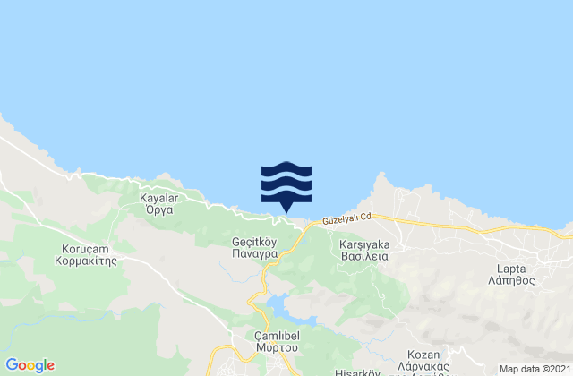Karpaseia, Cyprus tide times map