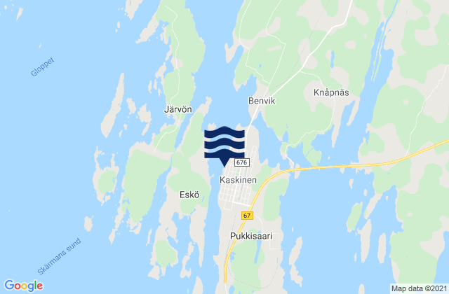Kaskinen, Finland tide times map