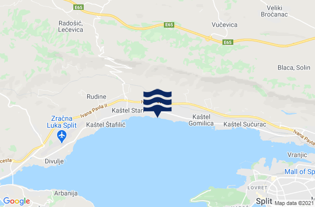 Kastel Luksic, Croatia tide times map
