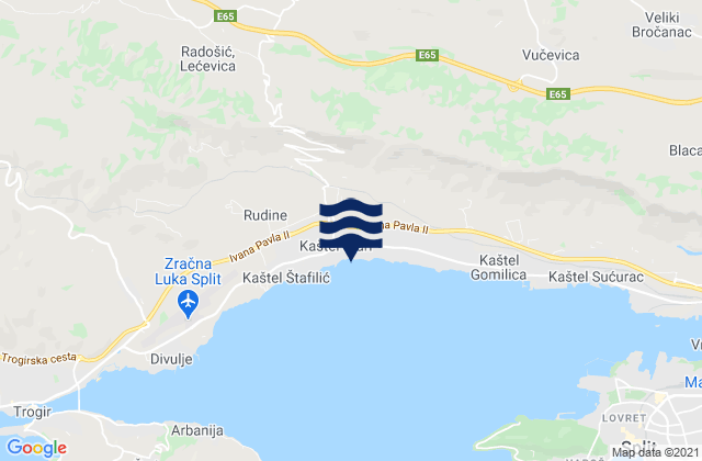 Kastel Stari, Croatia tide times map