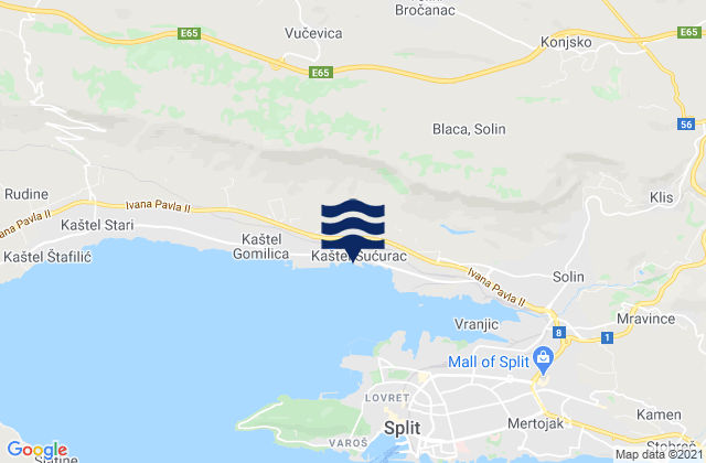 Kastel Sucurac, Croatia tide times map