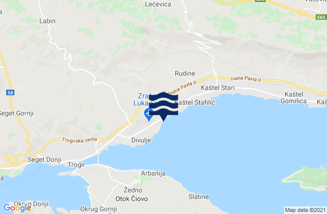 Kastela, Croatia tide times map