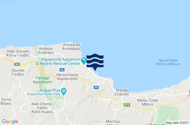 Kastelli, Greece tide times map