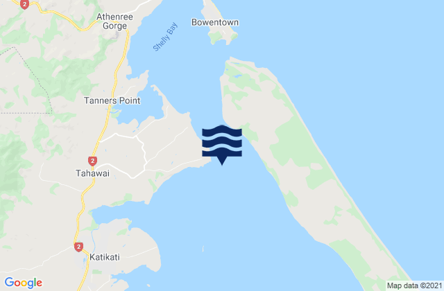 Katikati - Kauri Point, New Zealand tide times map