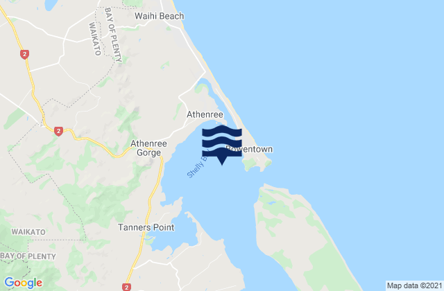 Katikati Harbour, New Zealand tide times map