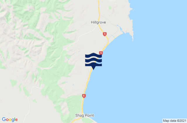 Katiki Beach, New Zealand tide times map