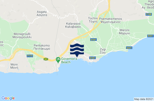 Kato Drys, Cyprus tide times map