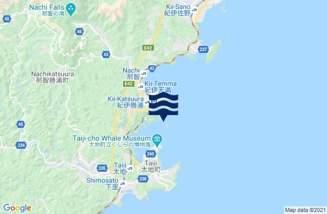 Katsuura Wan, Japan tide times map