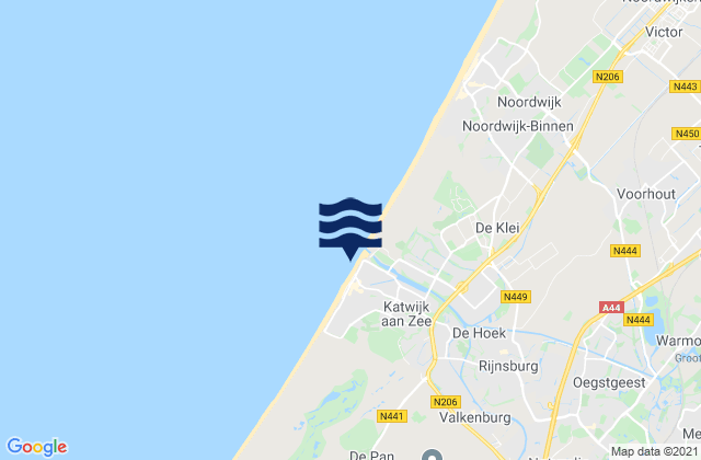 Katwijk aan Zee, Netherlands tide times map