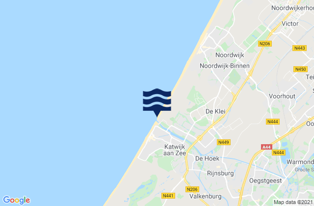 Katwijk aan den Rijn, Netherlands tide times map