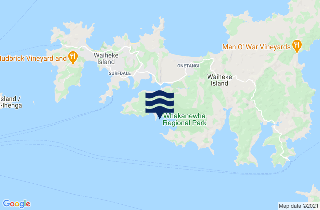 Kauaroa Bay, New Zealand tide times map