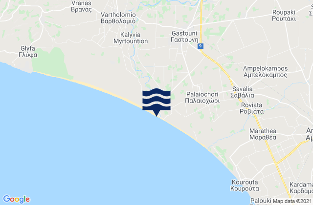 Kavasila, Greece tide times map