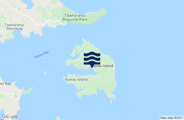 Kawau Island, New Zealand tide times map