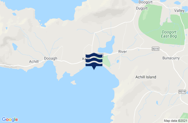 Keel Bay, Ireland tide times map