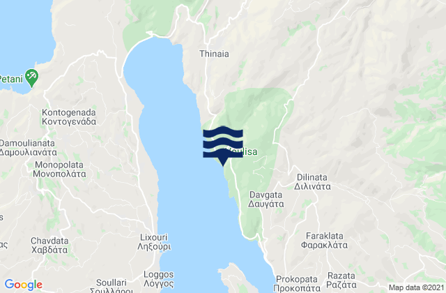 Kefallonia Regional Unit, Greece tide times map