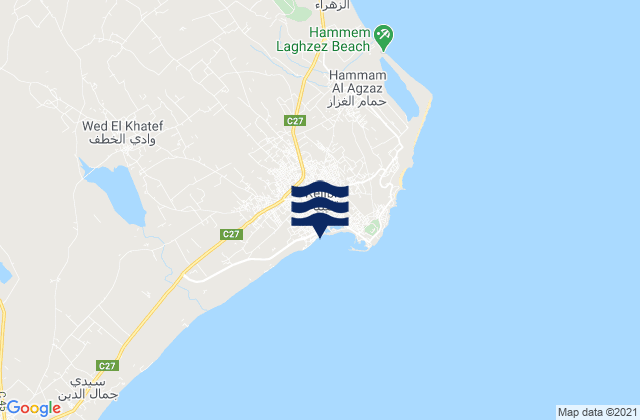 Kelibia, Tunisia tide times map