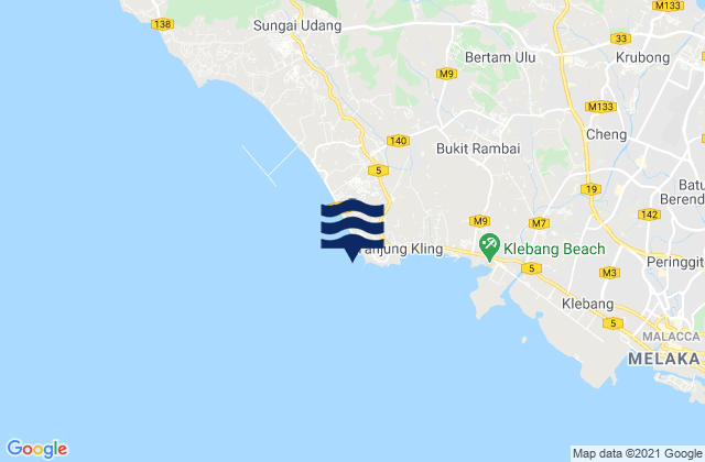 Keling, Malaysia tide times map