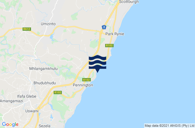 Kelso (Happy Wanderers), South Africa tide times map