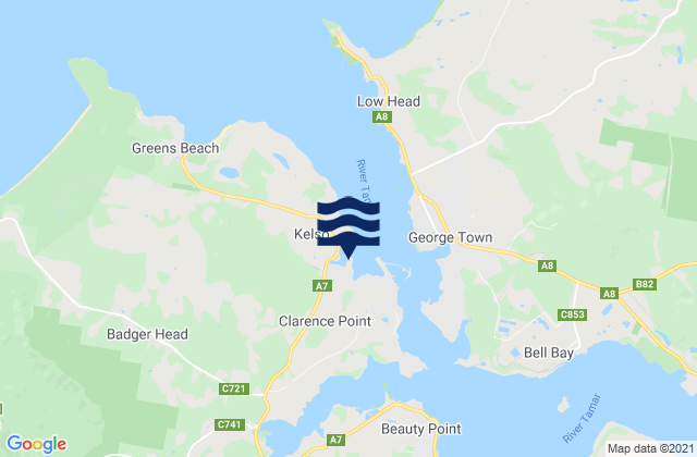Kelso Bay, Australia tide times map