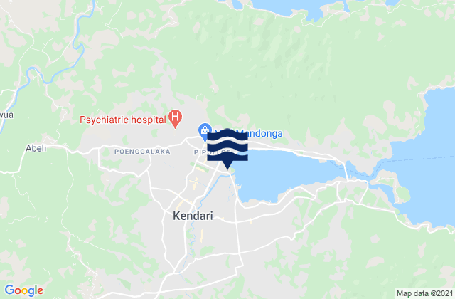 Kendari, Indonesia tide times map