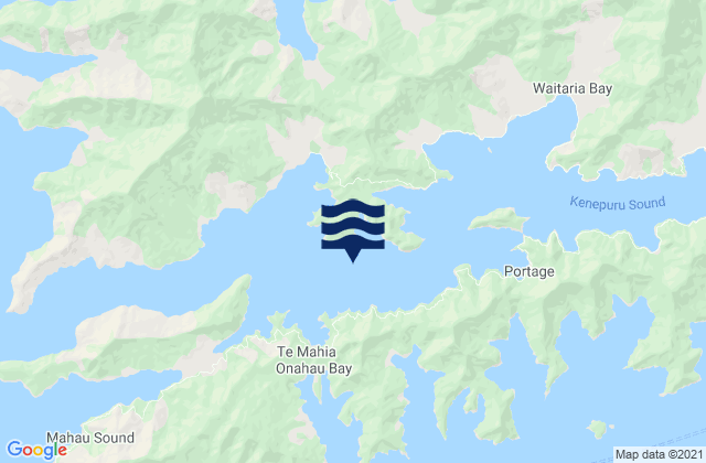 Kenepuru Sound, New Zealand tide times map