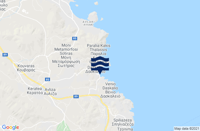 Keratea, Greece tide times map