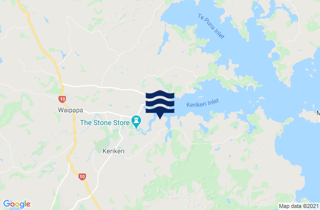 Kerikeri, New Zealand tide times map