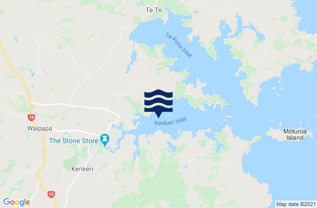 Kerikeri Inlet, New Zealand tide times map