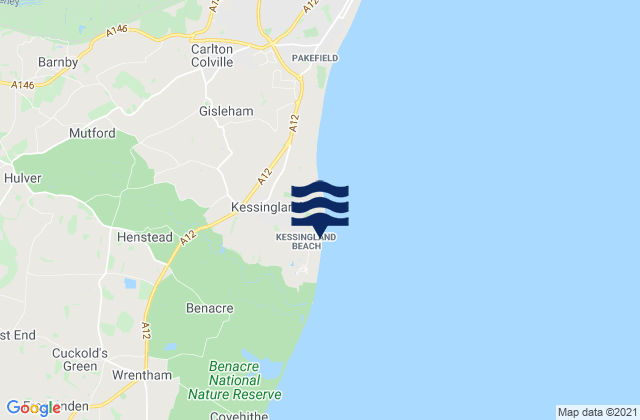 Kessingland Beach, United Kingdom tide times map