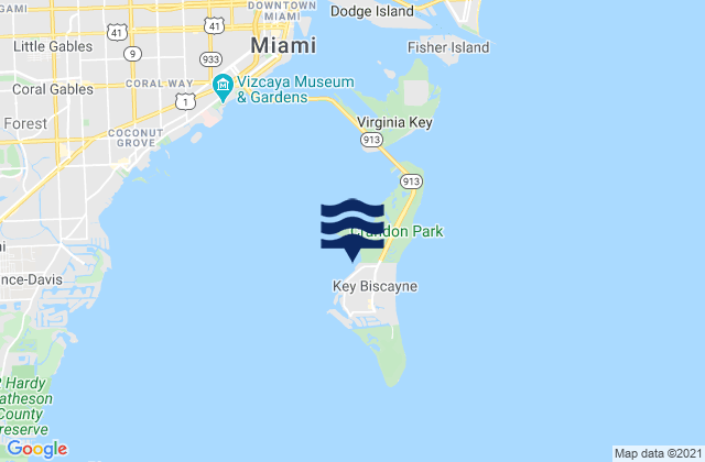 Key Biscayne Yacht Club, United States tide chart map