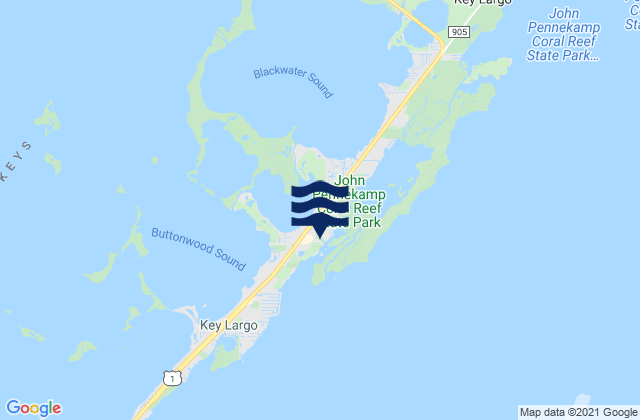 Key Largo (South Sound Key Largo), United States tide chart map