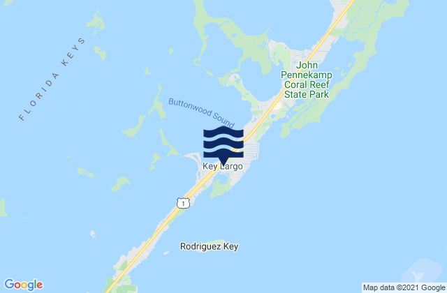 Key Largo, United States tide chart map