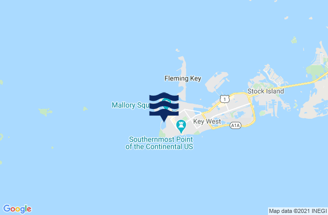 Key West (Naval Base), United States tide chart map