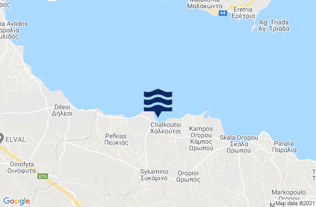 Khalkoutsion, Greece tide times map