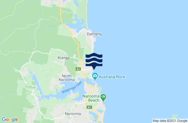Kianga Point, Australia tide times map