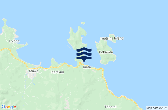 Kieta, Papua New Guinea tide times map