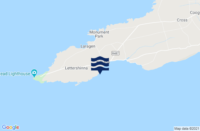 Kilbaha Bay, Ireland tide times map